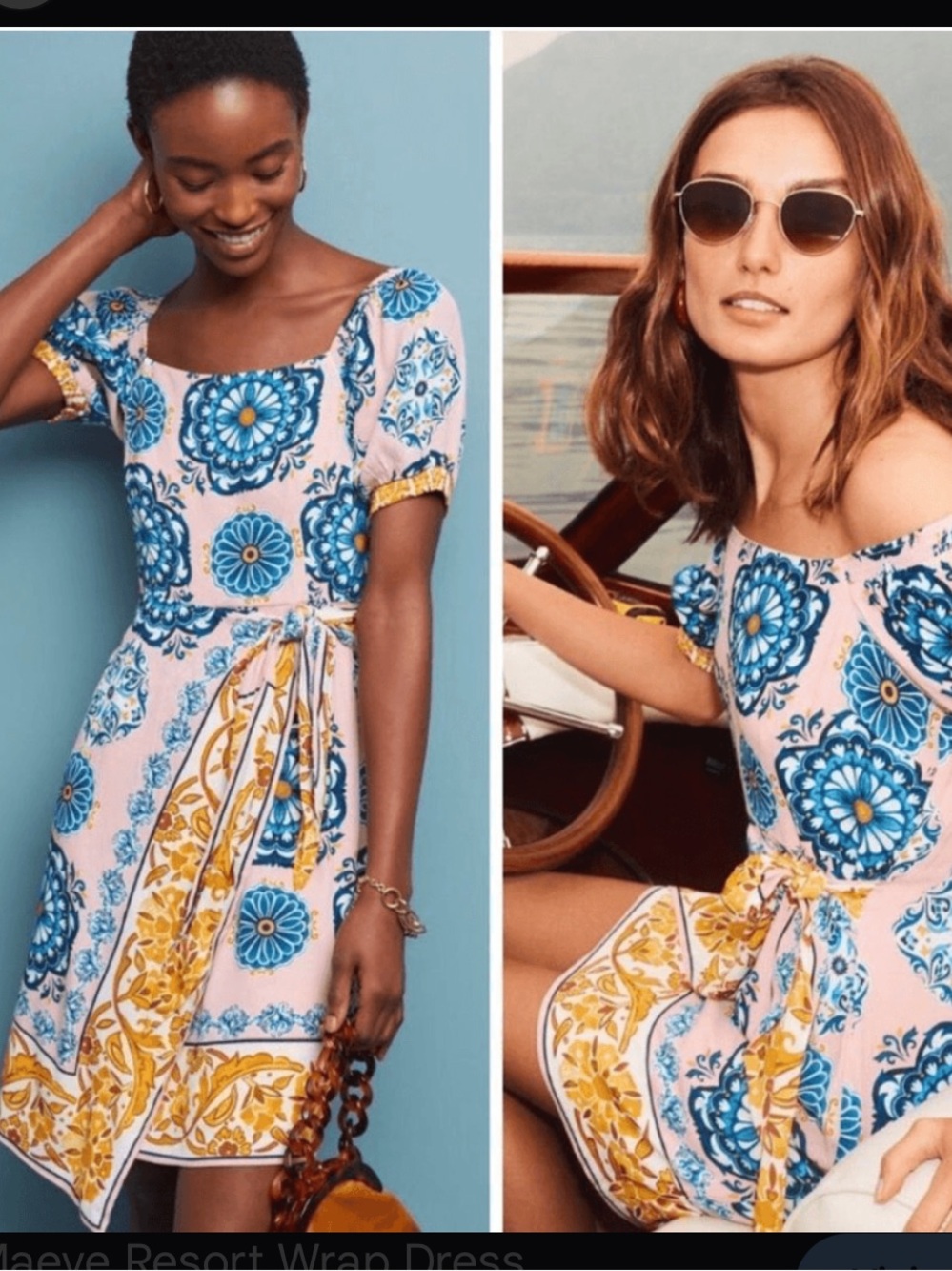 Maeve Anthropologie Easy Breezy Floral Resort Wrap Dress